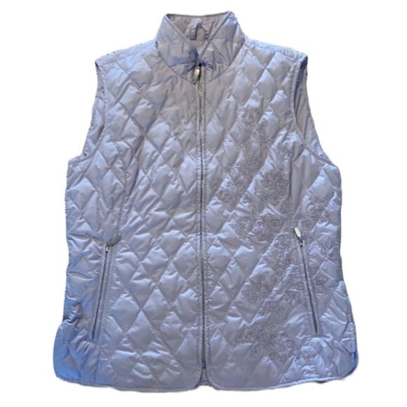 Eddie Bauer Purple down Puffer Vest Small - Picture 4 of 7